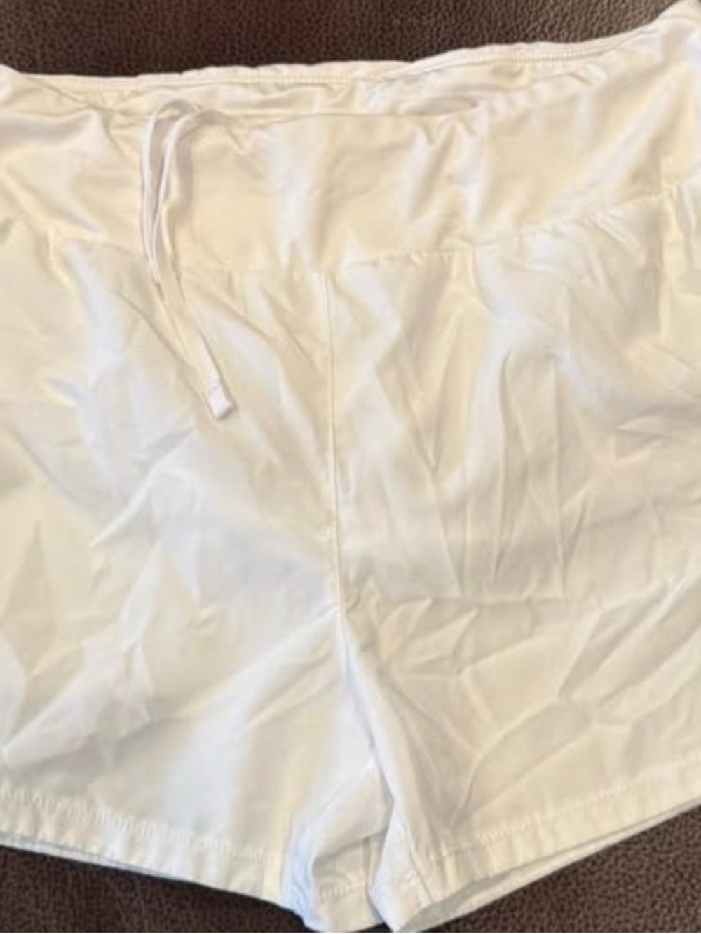 Women's Nike Eclipse lined White Drawstring Athletic Shorts